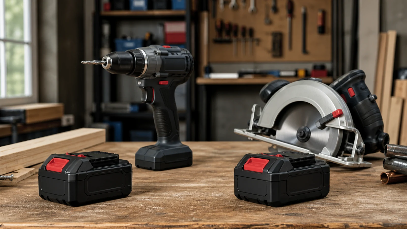 Diagram comparing standard and high-demand cordless battery use cases