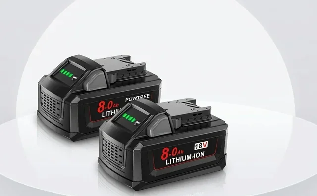 POWTREE power tool batteries — professional studio photography